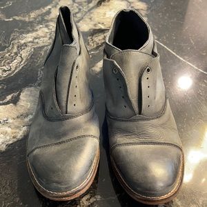 Free People, vintage gray booties